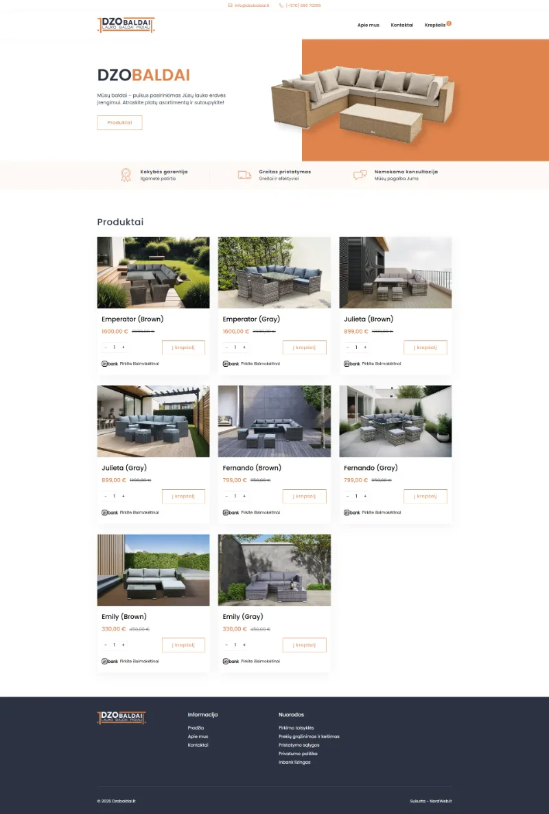 El. parduotuvė - Dzobaldai