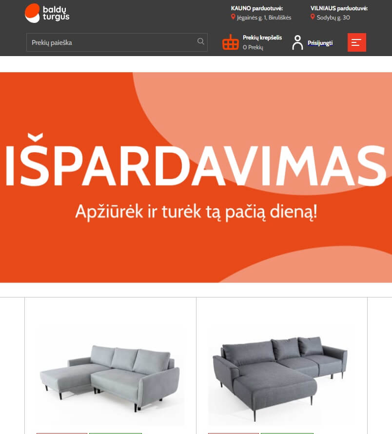 Balduturgus- woocommerce interneto svetainė