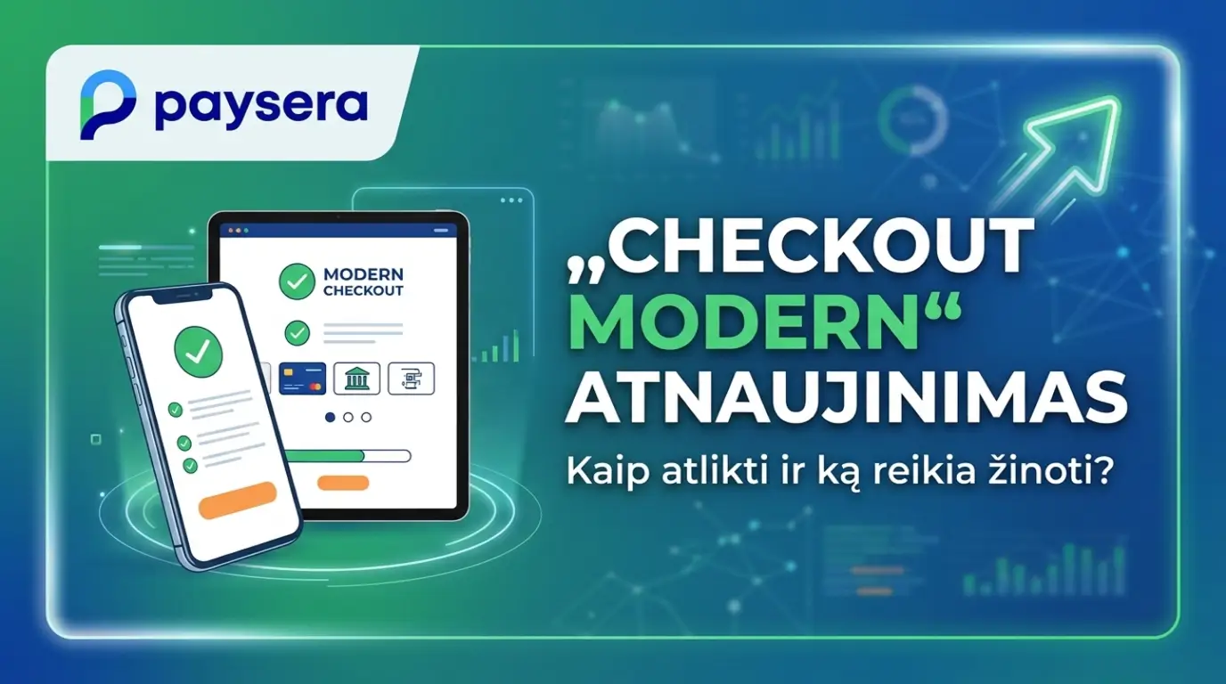 Paysera „Checkout Modern“ atnaujinimas - įskiepio atnaujinimas